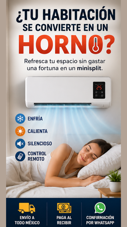 Mini Aire Acondicionado de Pared