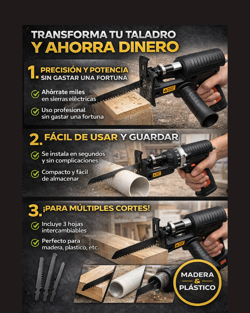 Adaptador de sierra para taladro