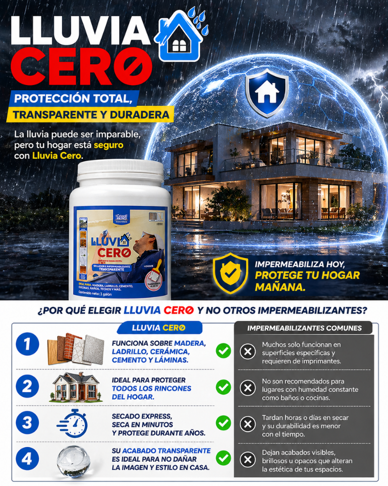 Lluvia Cero 2X1. Presentacion 1lt.