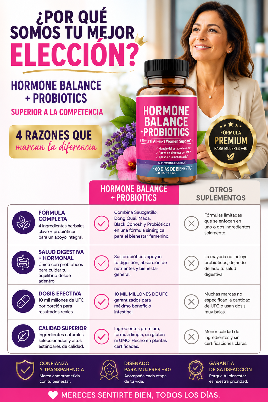 Hormone Balance + Probiotics | Bienestar Femenino Integral