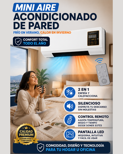 Mini Aire Acondicionado de Pared